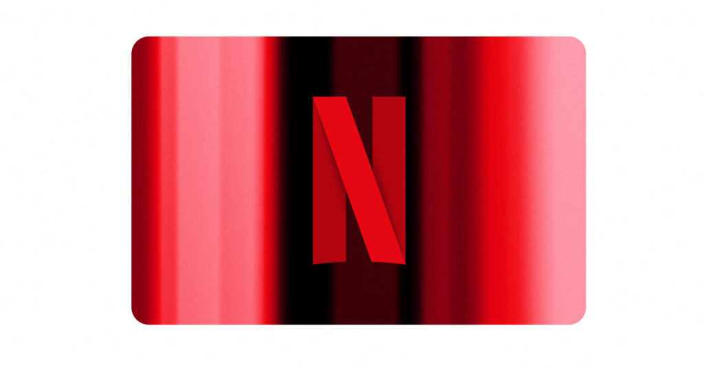 netflix gift card with a white background