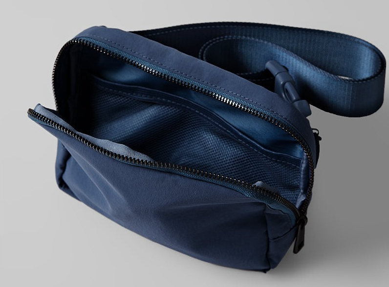 dark blue belt bag
