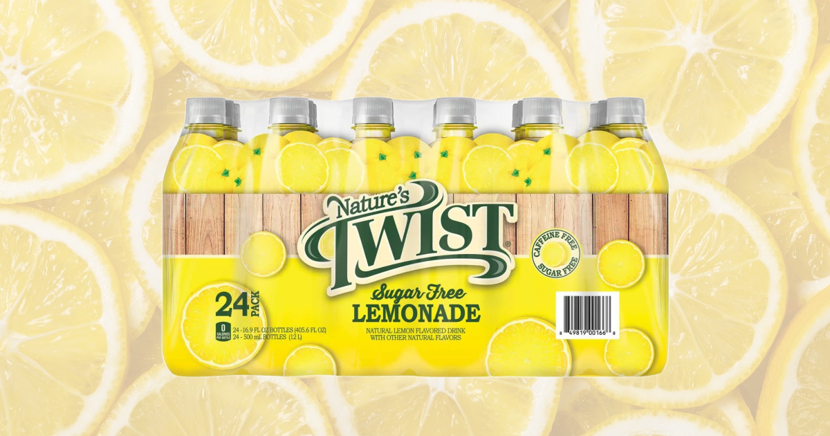Nature #39 s Twist Sugar Free Lemonade 24 pack Just $8 98 on Amazon The