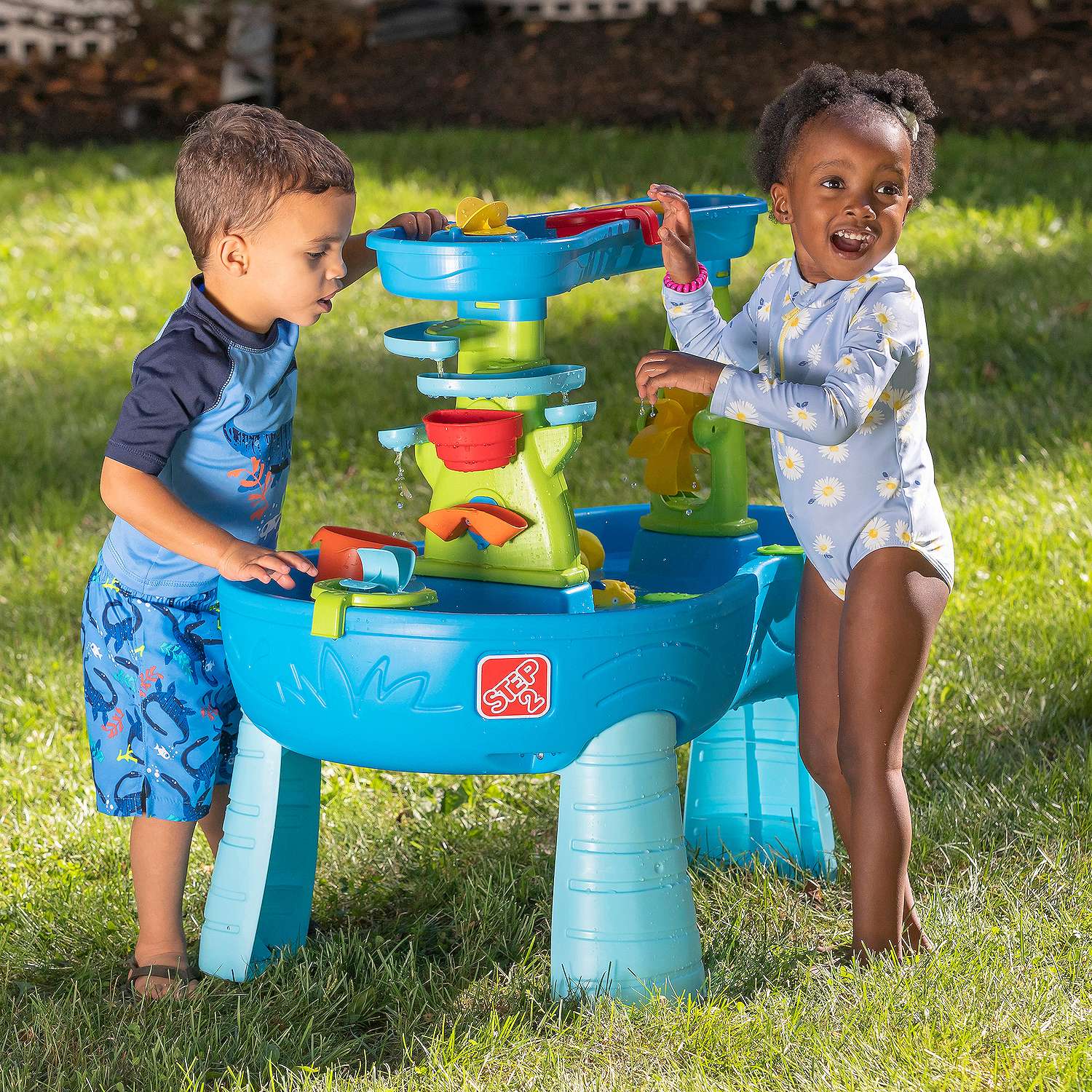Step Double Showers Splash Water Table