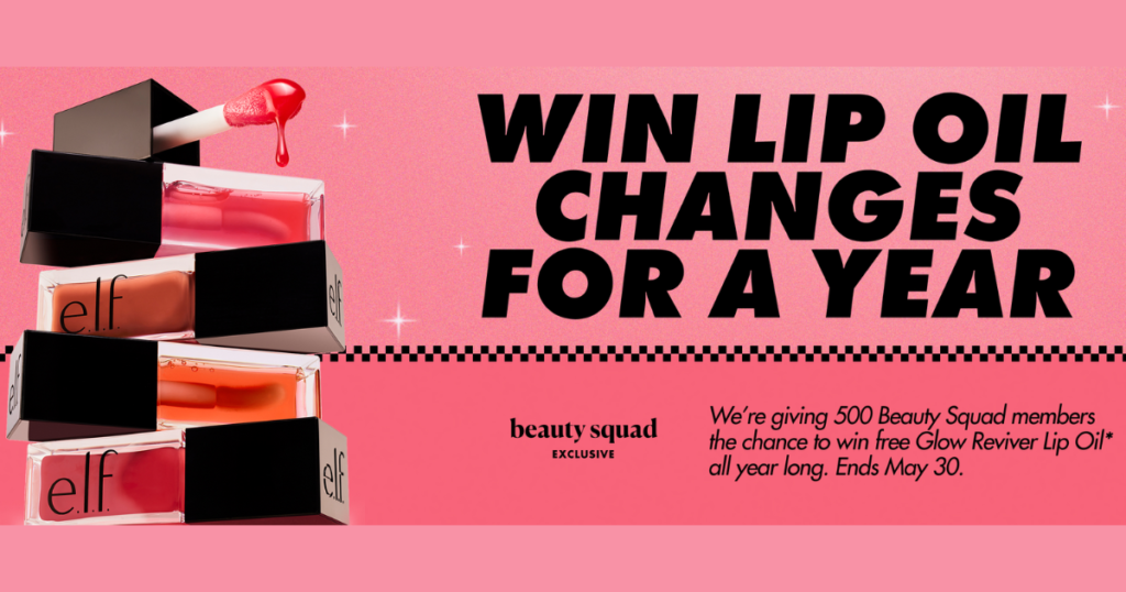 e l f Lip Oil Changes Sweepstakes