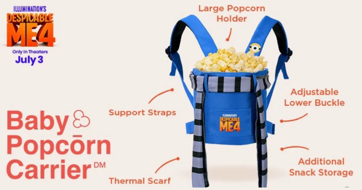 AMC x Despicable Me 4 Baby Popcōrn Carriers Giveaway AMC x Despicable Me 4 Baby Popcōrn Carriers Giveaway