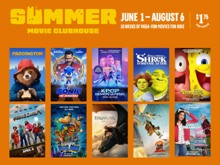 Cinemark Summer Movie Clubhouse 10 Week of Mega Fun Movies for Kids