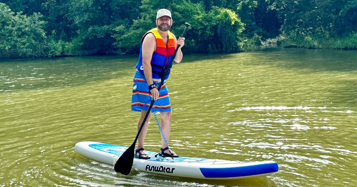 man on a paddleboard