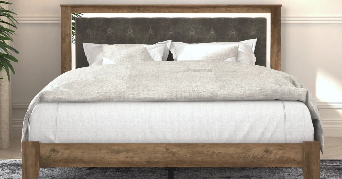 bed with blankets on it