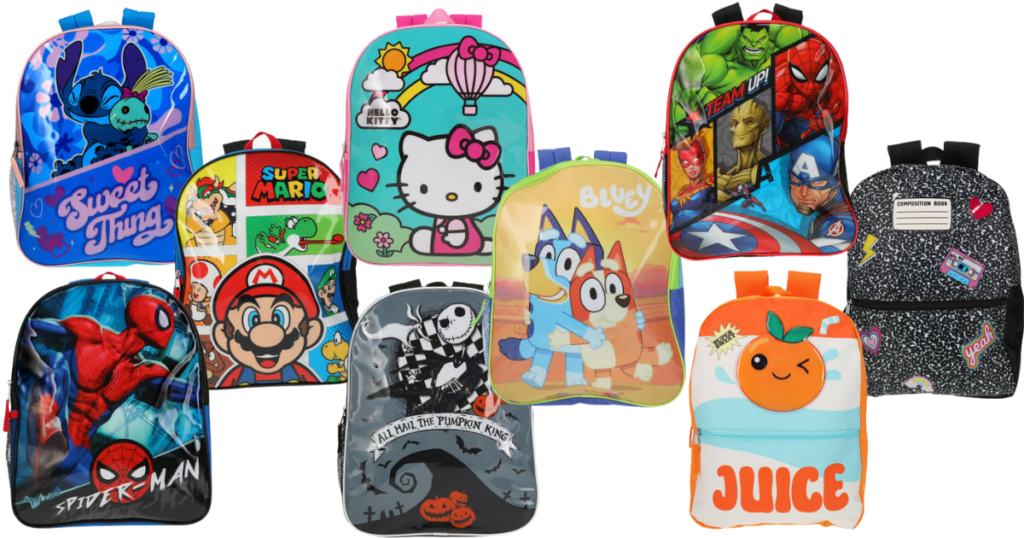 character backpacks five below five each