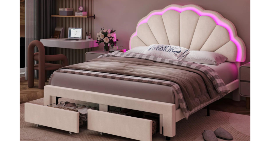 upholstered bed led rainbow upholstered bed led rainbow