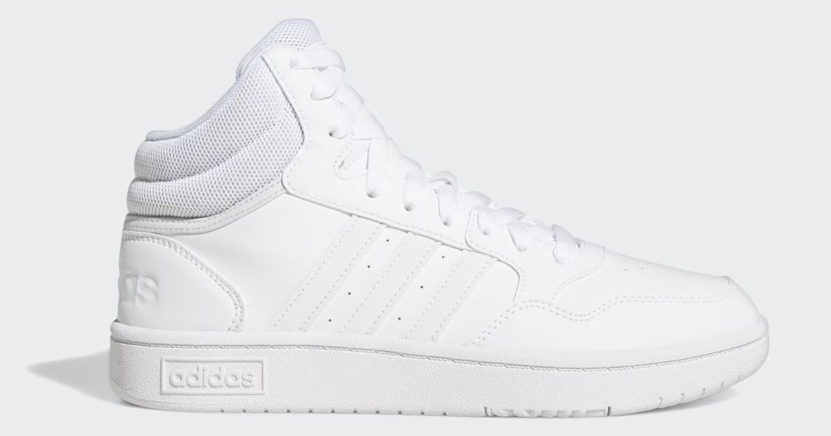 all white adidas sneaker