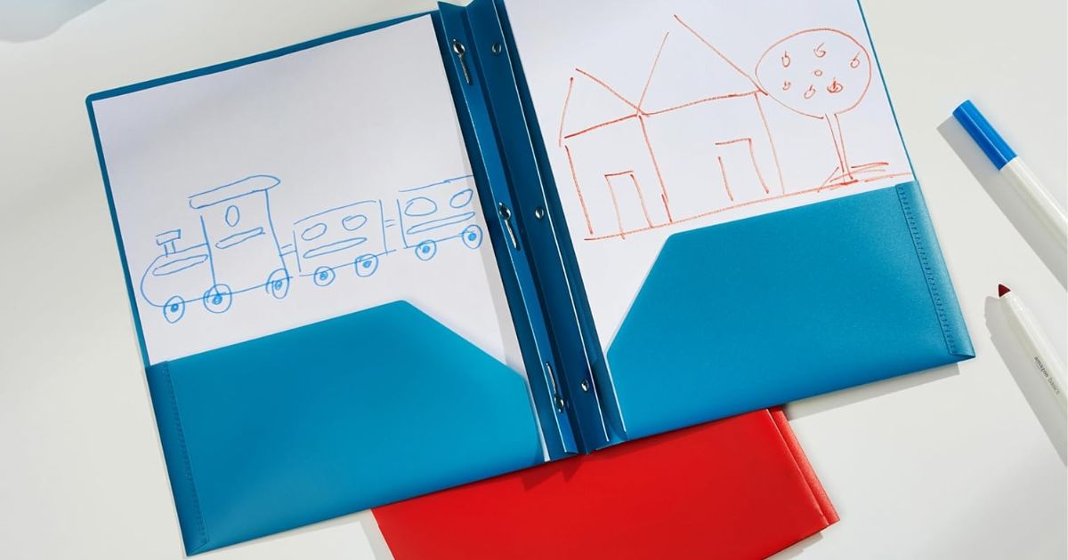 open folder on a table