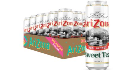 case of Arizona Sweet Tea cans