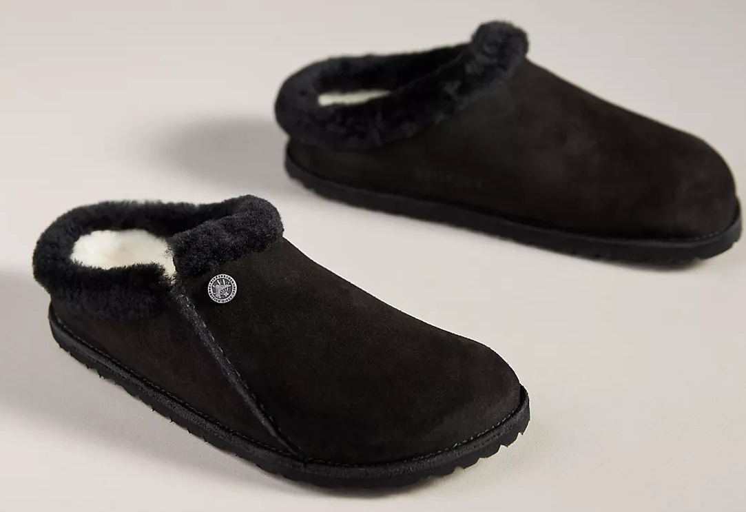 black Birkenstock clogs
