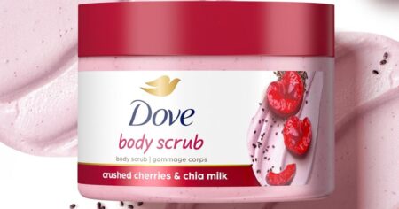 jar of Dove body scrub
