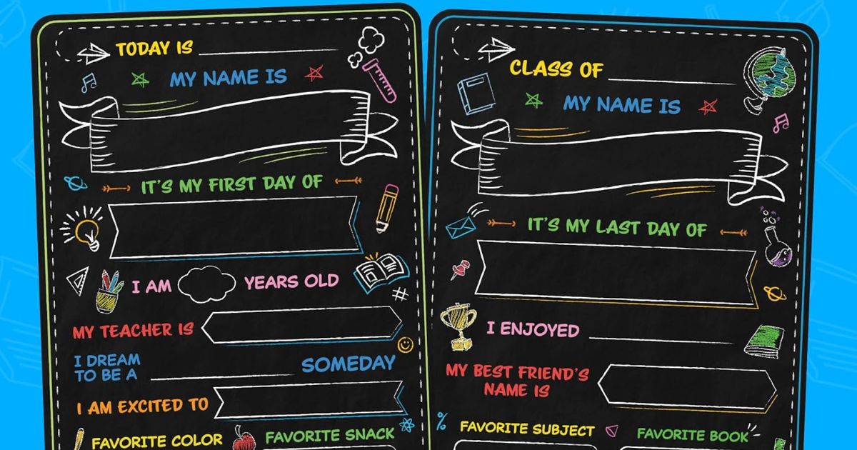 First Day of School Sign two first day of school signs