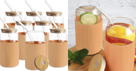 Glasses with Bamboo Lids