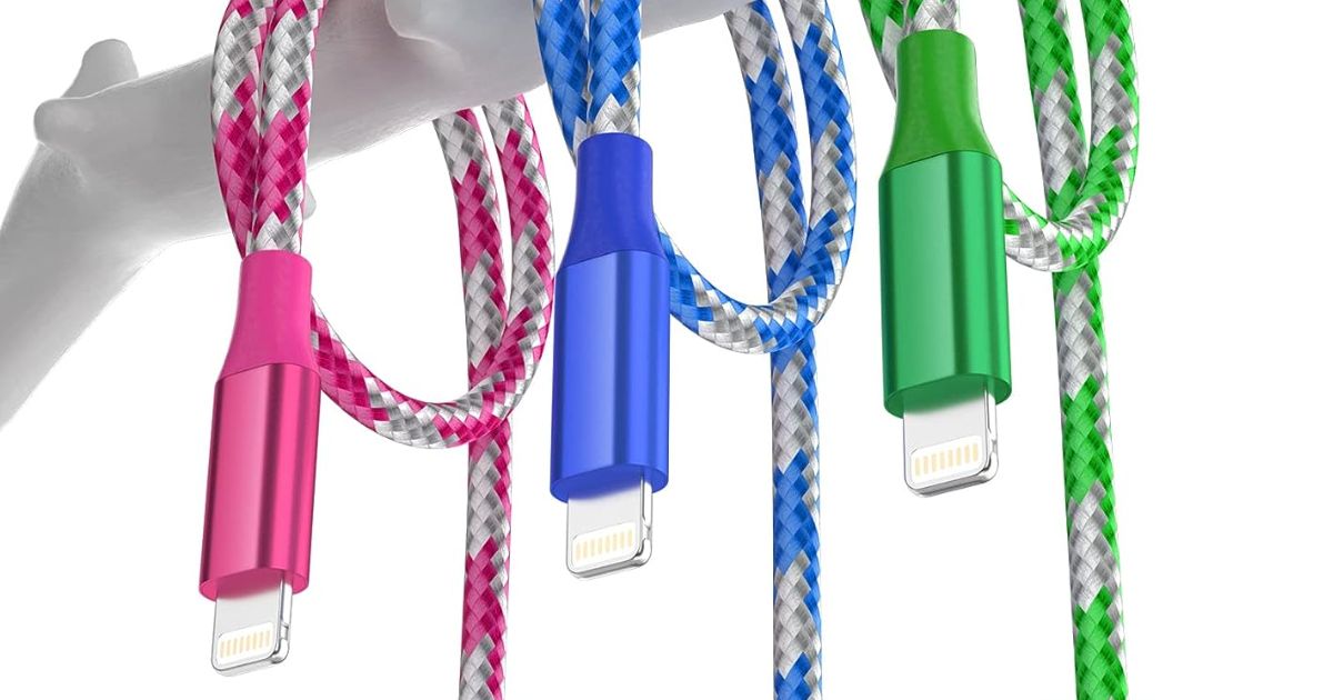 three lightning cables