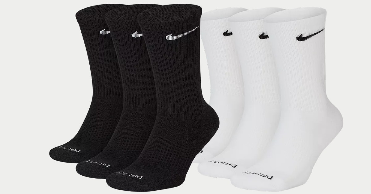 Nike Sock Sale at Macy's! Everyday Plus Cushioned Training Crew Socks 3 ...