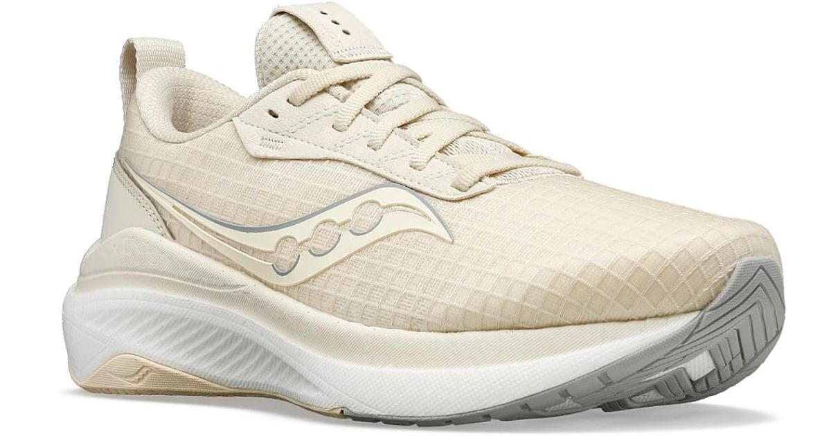 cream and white sneaker