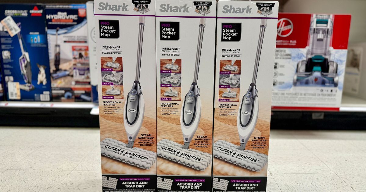 Shark Steam Pocket Mop three Shark Steam Pocket Mop boxes