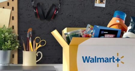 box on a desk with school supplies in it