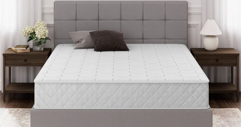 Zinus King Mattress mattress on a bedframe
