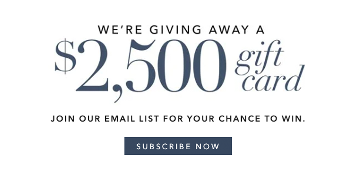 The Ethan Allen $2,500 Gift Card Drawing Giveaway - The Freebie Guy®