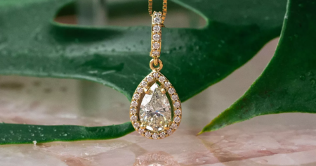 pear diamond pendant