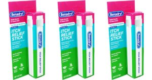 row of Benadryl Itch Sticks