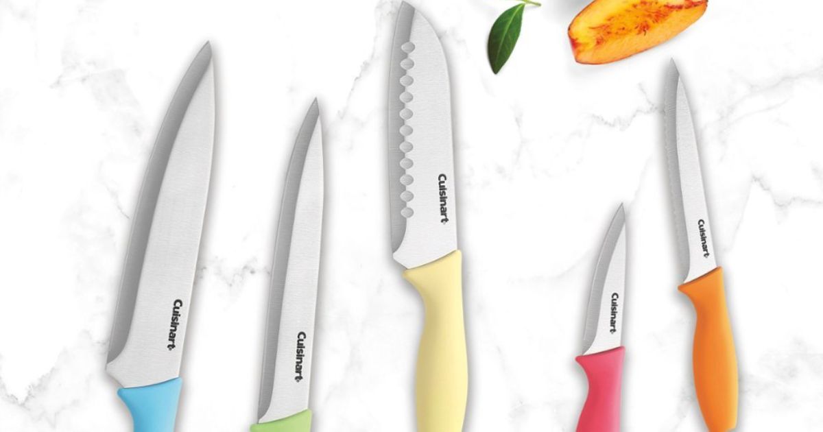 Cuisinart knives on a counter
