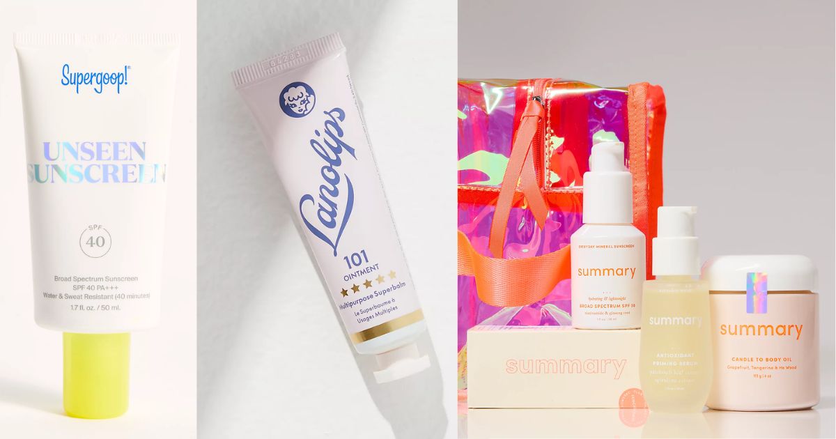 Free People Beauty Supergoop, lanolips, and Summary beauty products