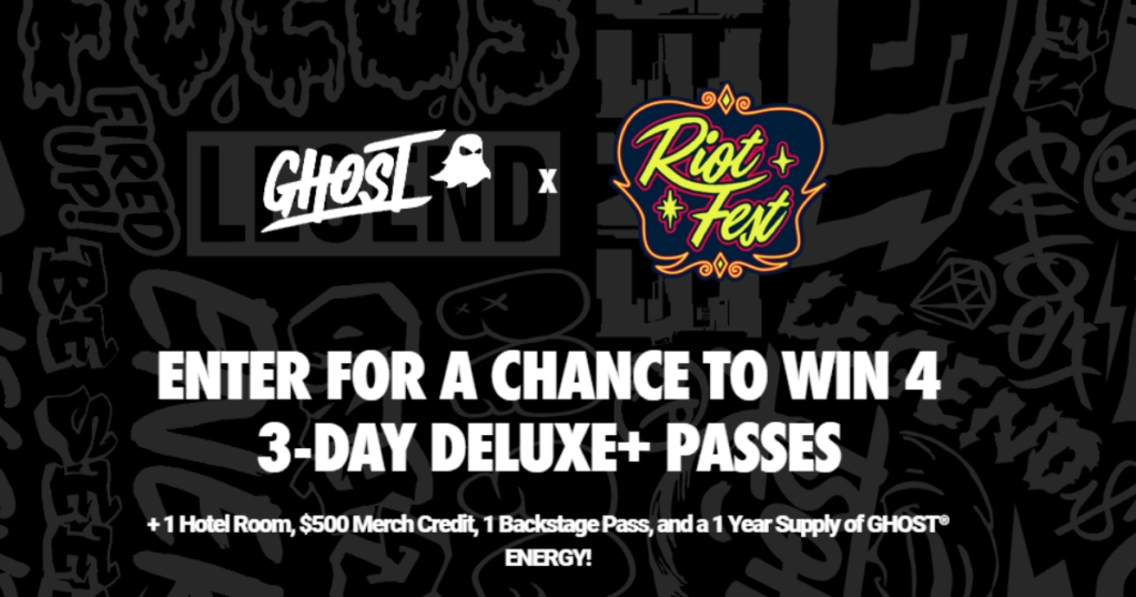 GHOST x Riot Fest Giveaway