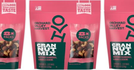 row of Orchard Valley Harvest Nut Mix