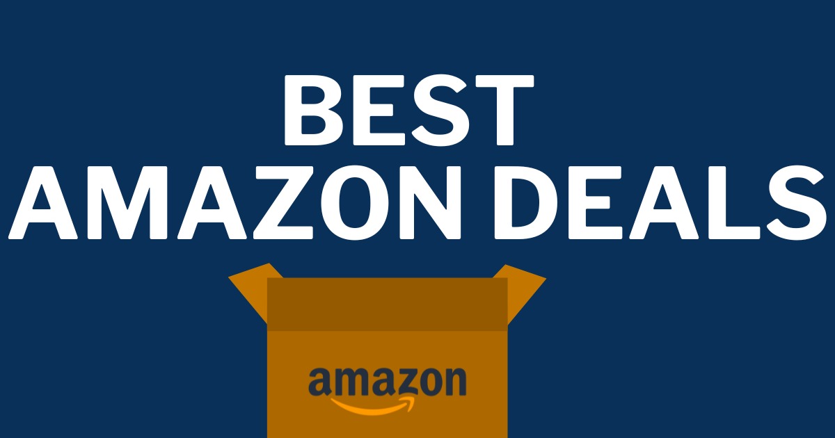 graphic that says best amazon deals with an image of an amazon box - The Freebie Guy