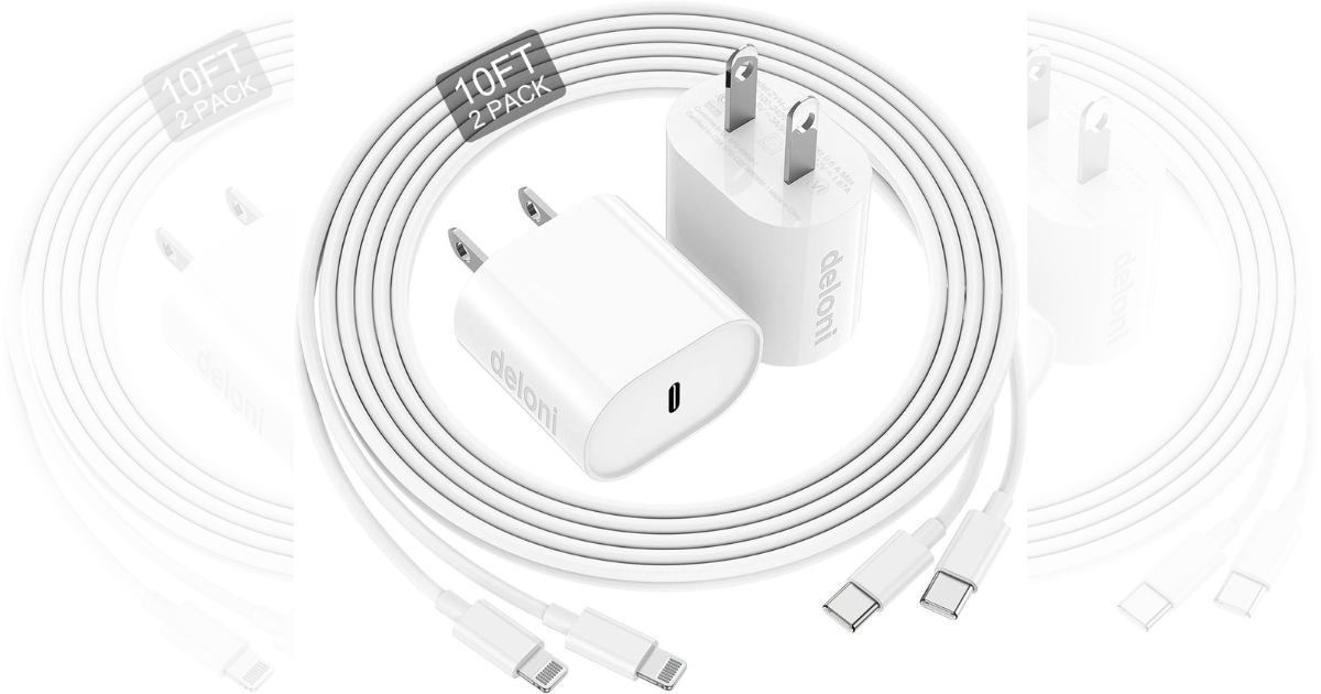 CHARGER DEAL! 2 Pack of 10 Foot Chargers w/ Blocks Only 4.xx! The