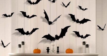 bat decorations on wall
