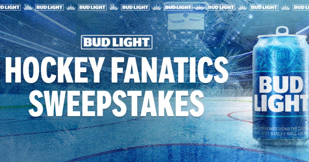 Bud Light Hockey Fanatics Sweepstakes Instant Win Game