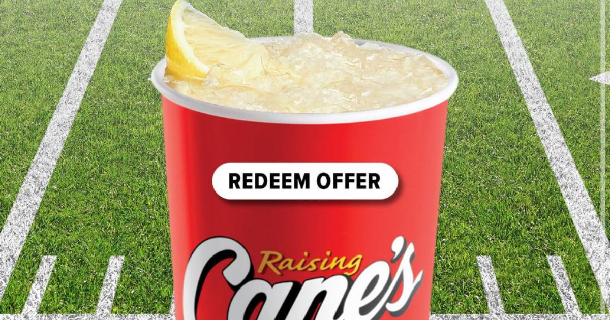 Free 22oz Drink at Raising Canes through October 1st! The Freebie Guy