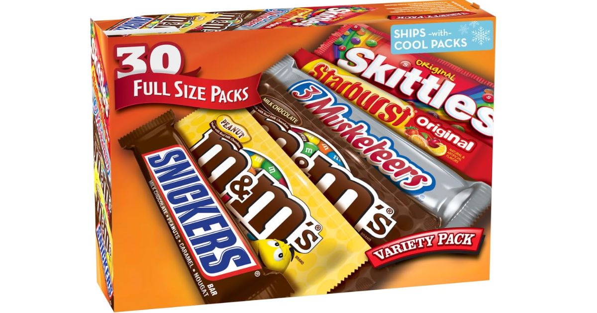 box of full-size candy