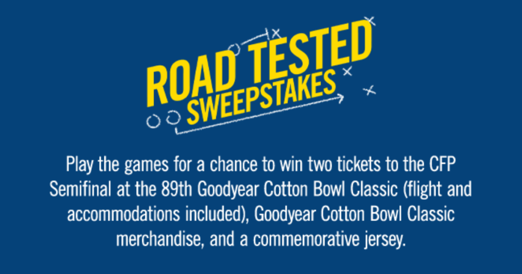 Goodyear Road Tested Sweepstakes