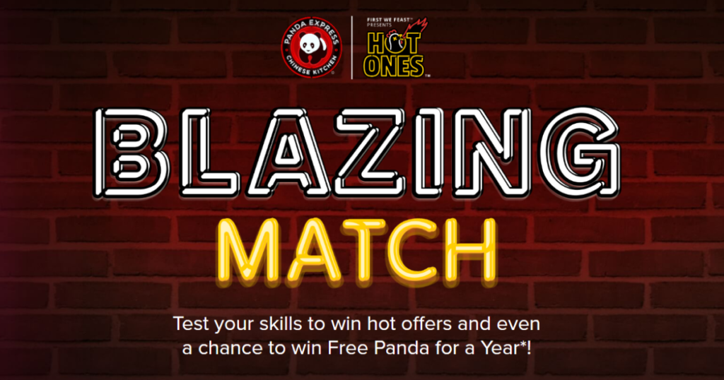Panda Express Blazing Bourbon Chicken Instant Win Game