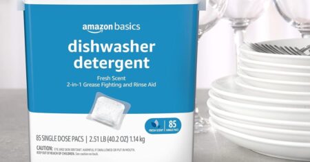 Amazon Basics Dishwasher detergent container