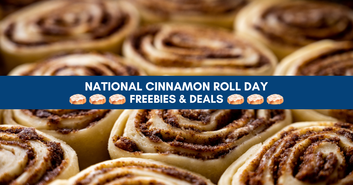 National Cinnamon Roll Day Freebies & Deals The Freebie Guy® ️️️