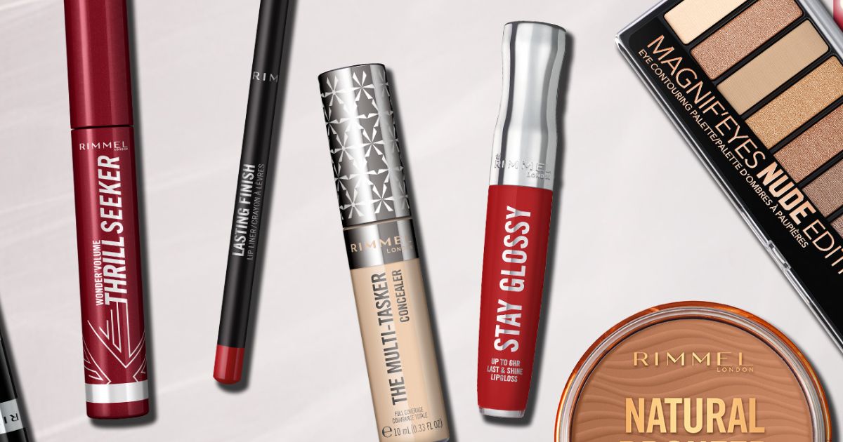 row of Rimmel cosmetics
