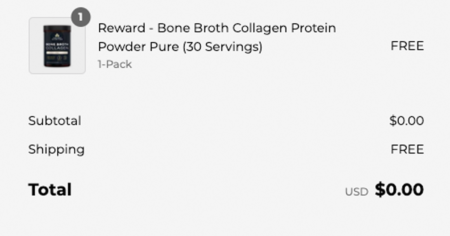 bone broth powder sample