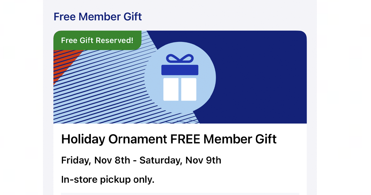 Free Member Gift at Lowe's! Get a Free Holiday Ornament on November 8th