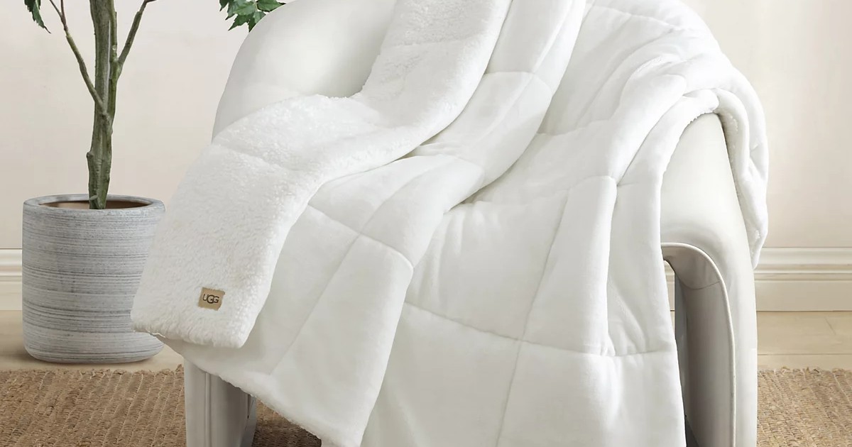 UGG Avery Plush to Fleece Reversible Throw Only 29.99 at Macy's (Reg