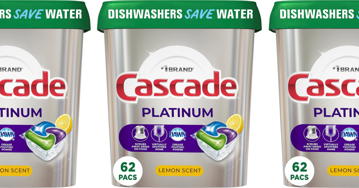 Cascade Platinum Dishwasher Pods 62Count Just 12.xx (Reg 21) The