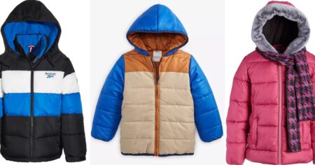 row of puffer jackets