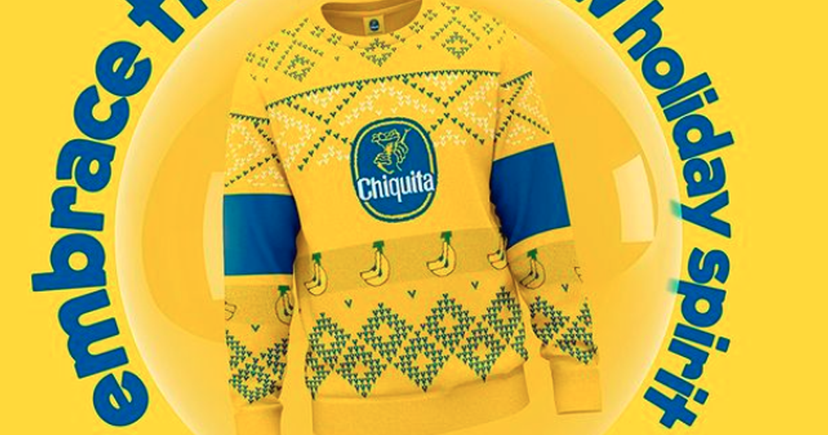 chiquita banana ugly sweater
