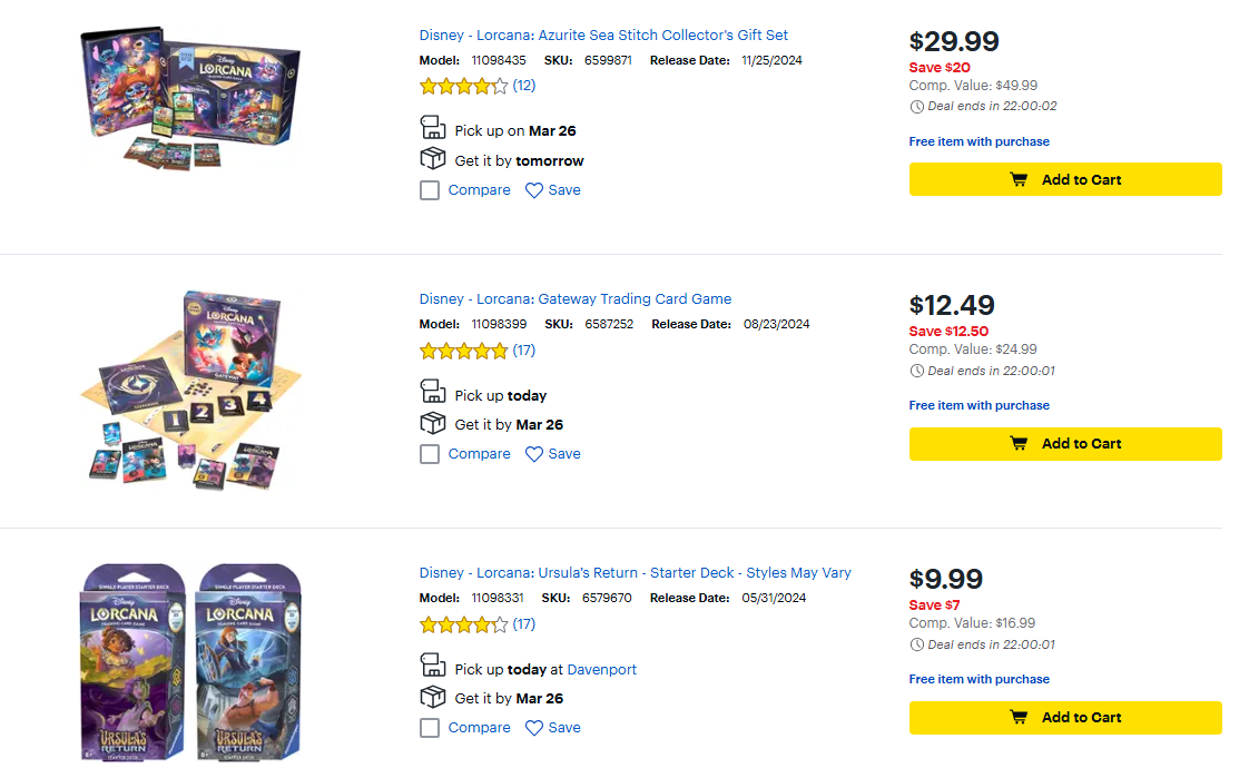 Disney Lorcana games