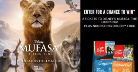 Orijen x Mufasa The Lion King Sweepstakes